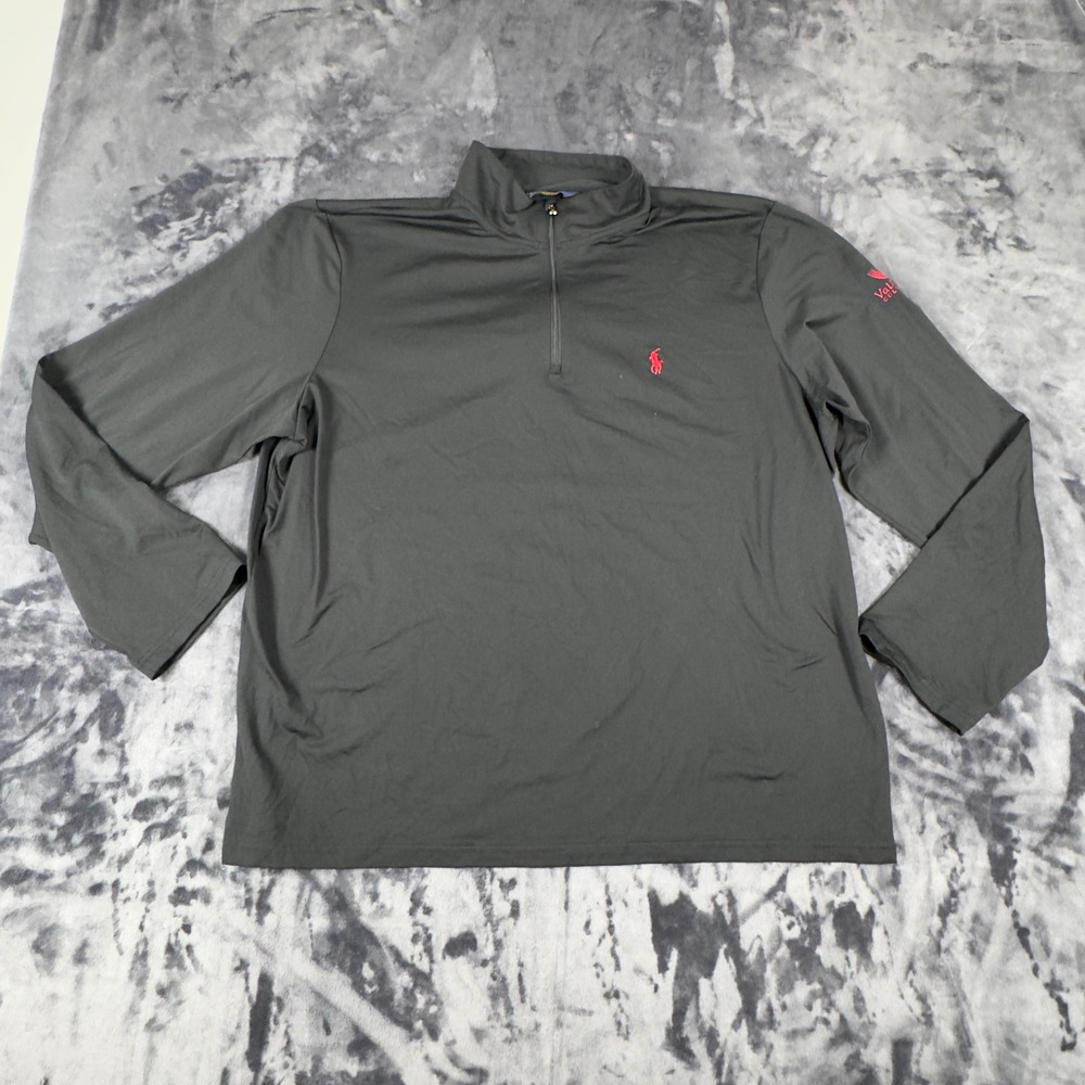 Polo Ralph Lauren Quarter Zip Pullover Mens XXL Black Valhalla Golf Logo